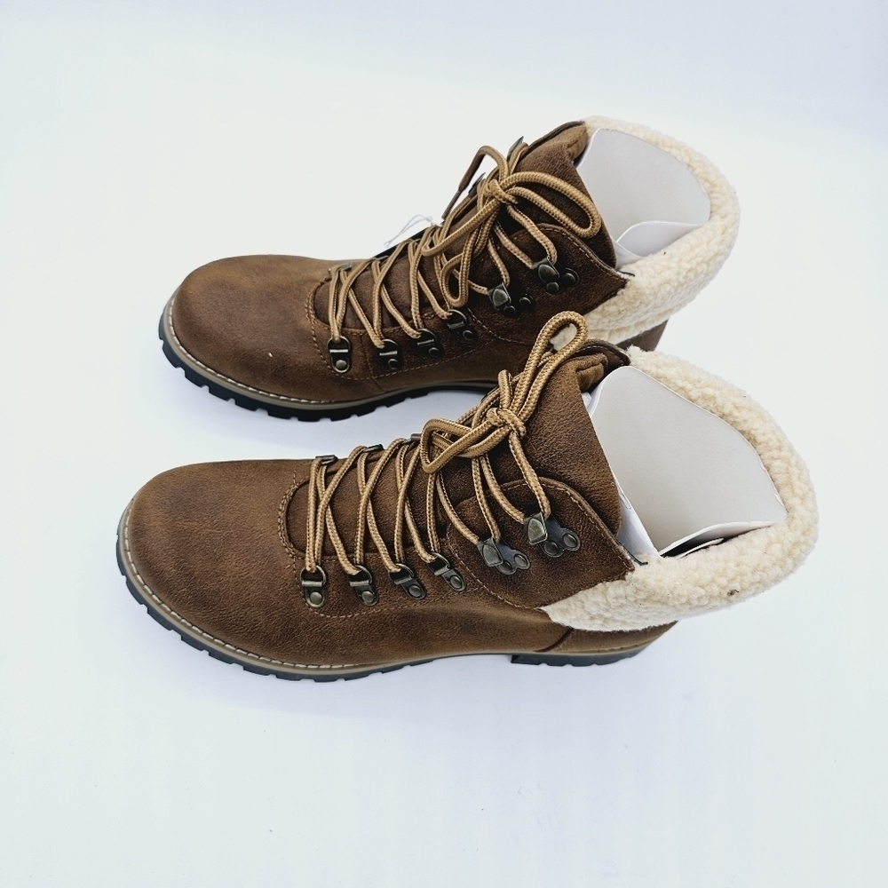 Cliffs by White Mountain Brown Faux Suede Fleece Pathfield Winter Hiker … - Picture 6 of 13